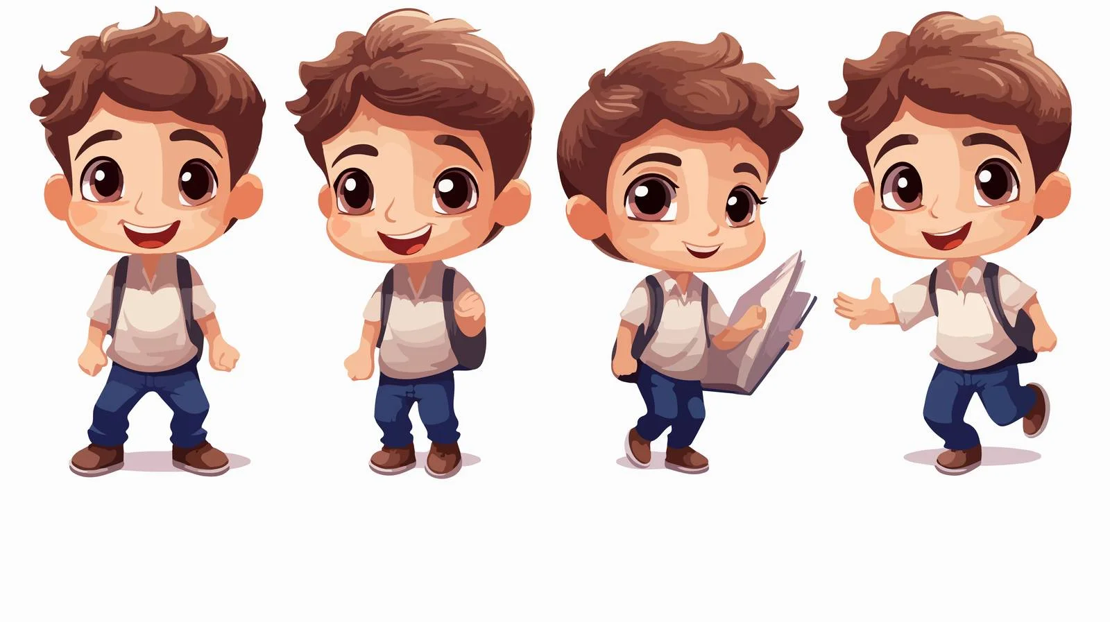 Cheerful Kid Notebook Design Cartoon — free download from Dotvec