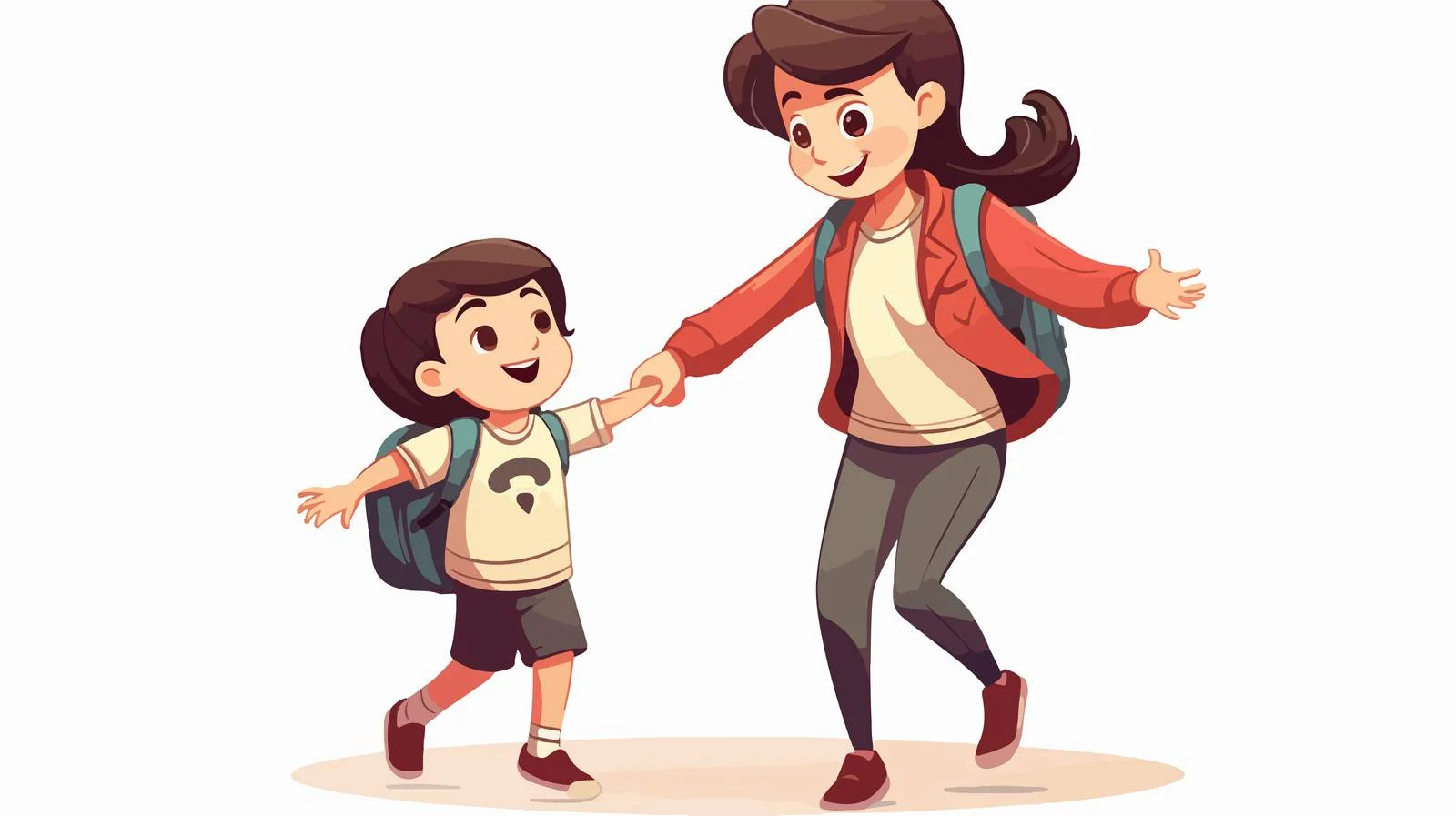 Cheerful Kid Ready for School — free download from Dotvec