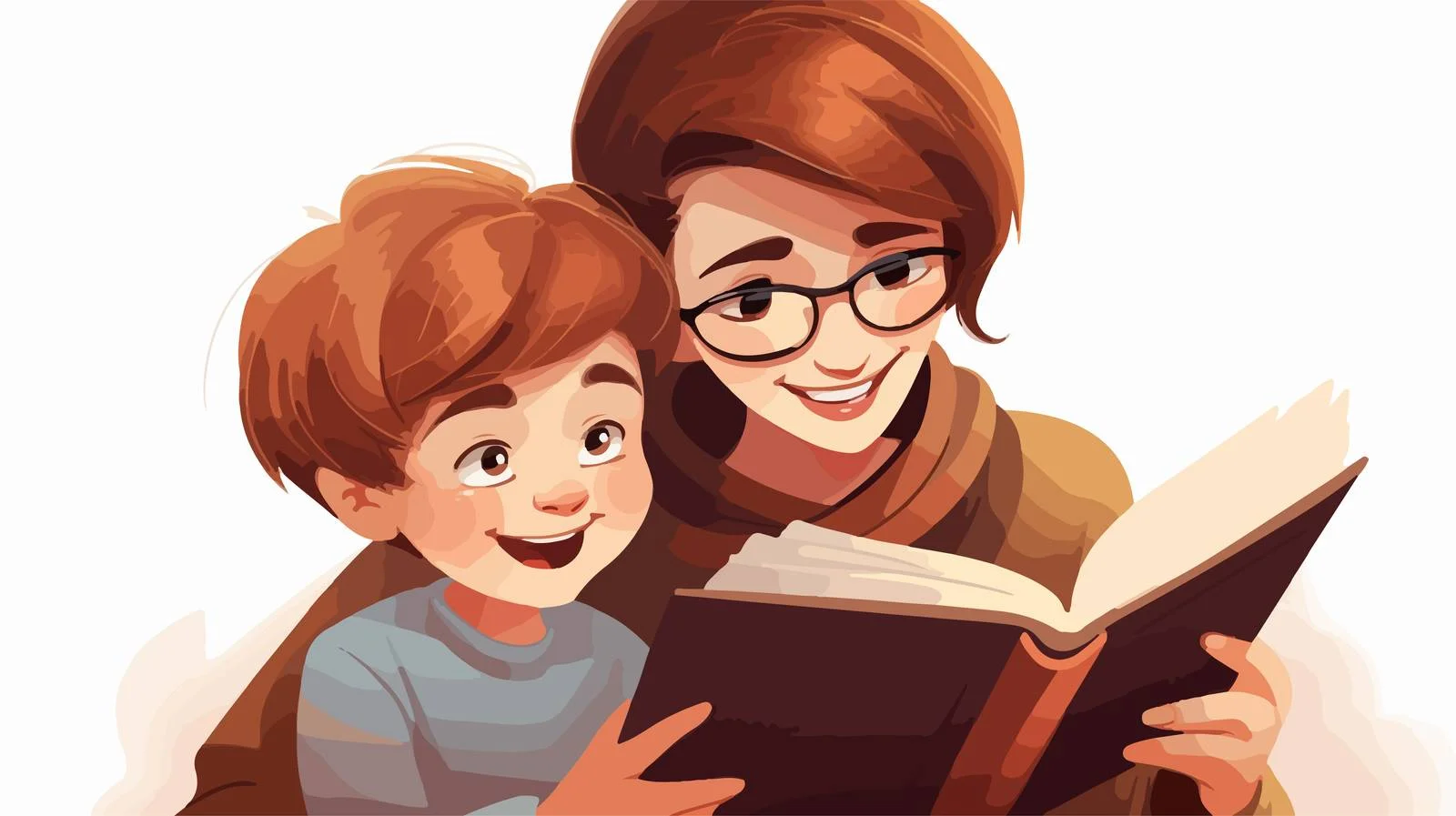 Child Reading with Parent: Family Bonding — free download from Dotvec