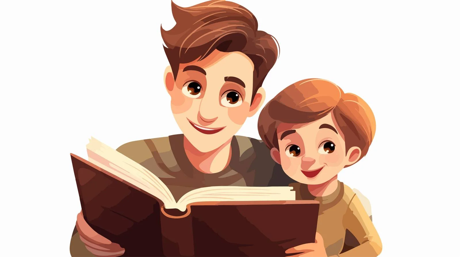 Young child reading book with parent — free download from Dotvec