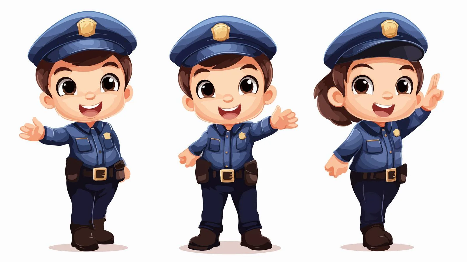 Smiling Kid in Police Uniform — free download from Dotvec