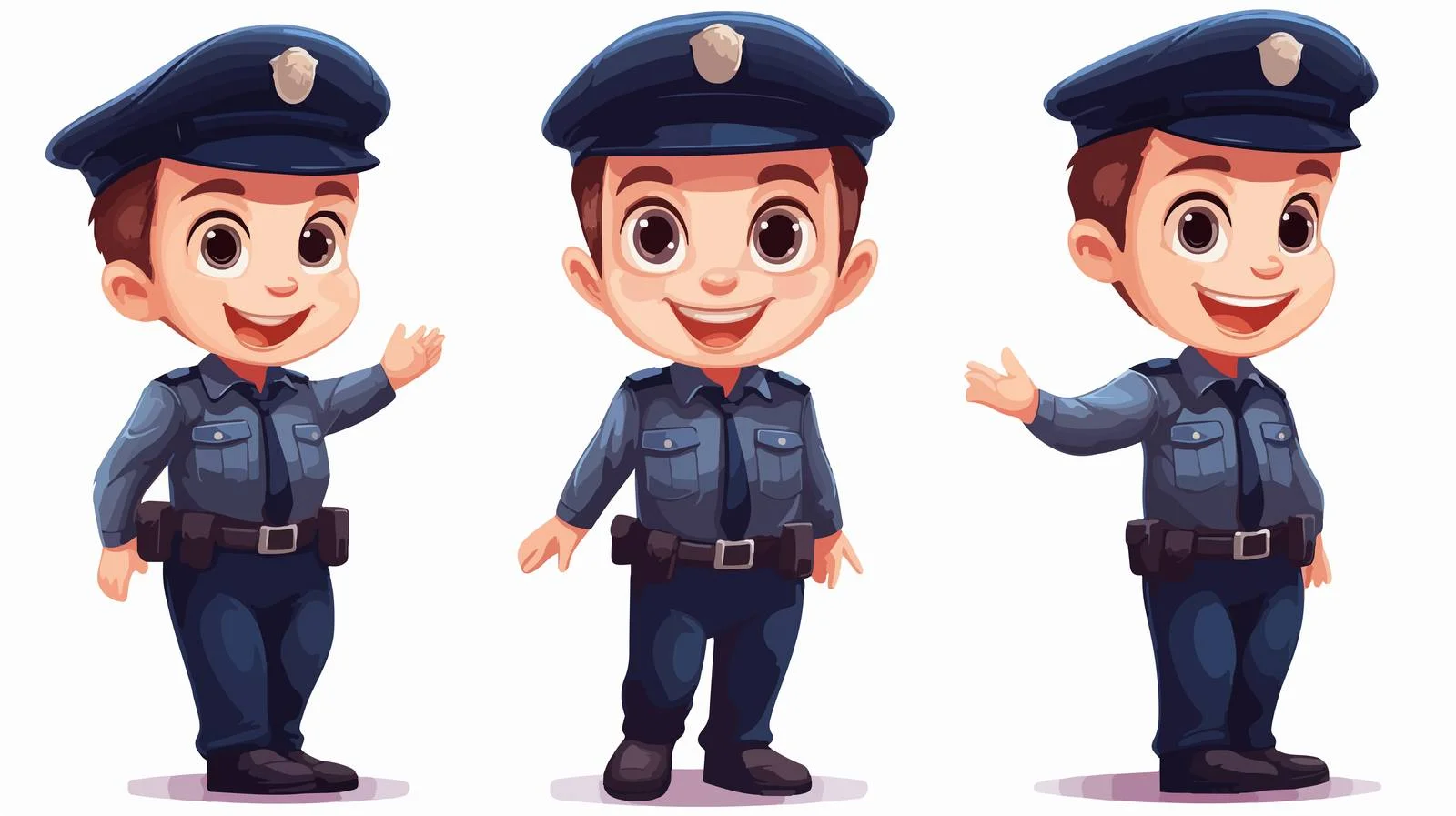 Smiling Kid in Police Uniform — free download from Dotvec