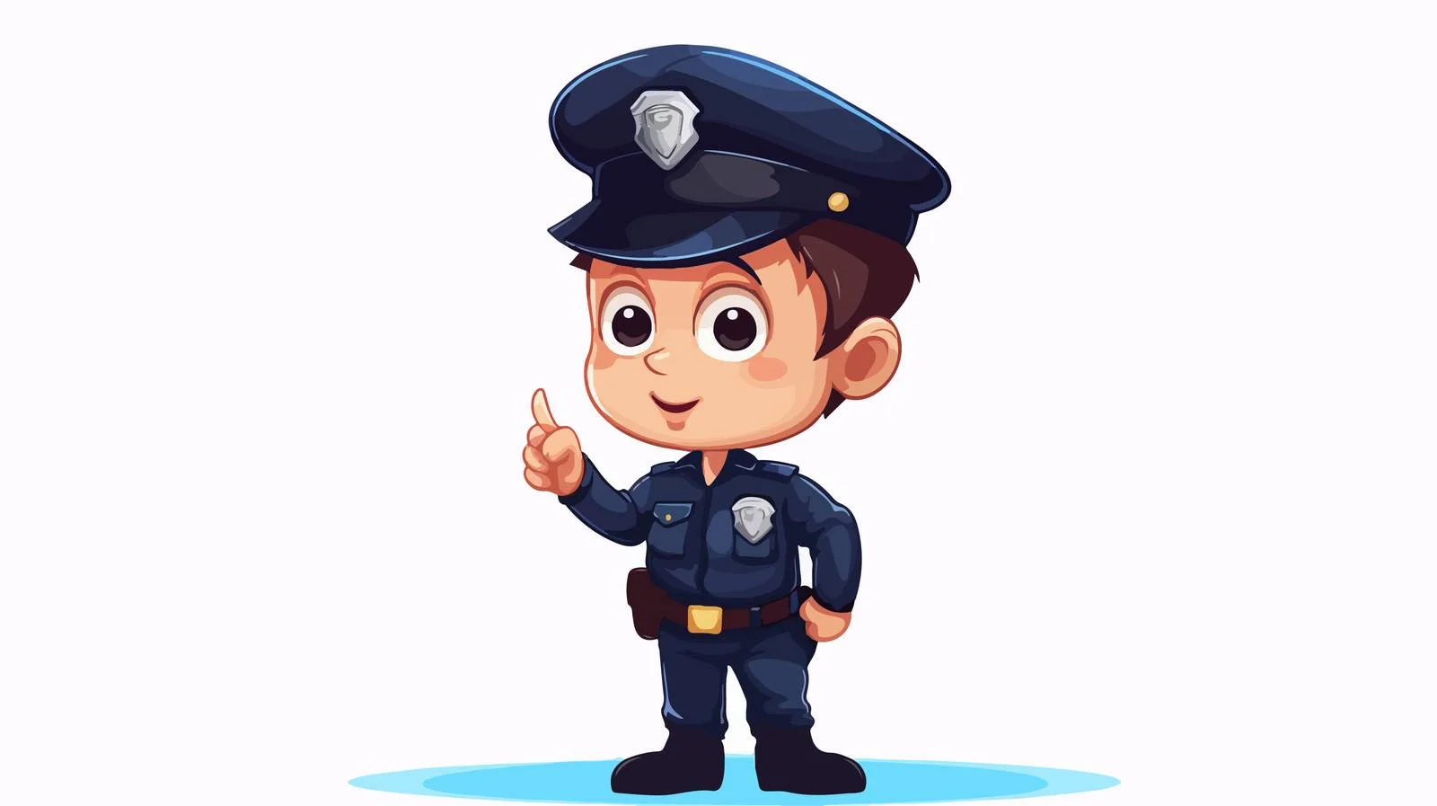 Adorable Police Officer Boy Smiling — free download from Dotvec