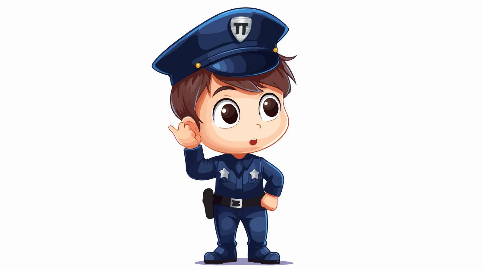 Joyful Little Policeman Child — free download from Dotvec