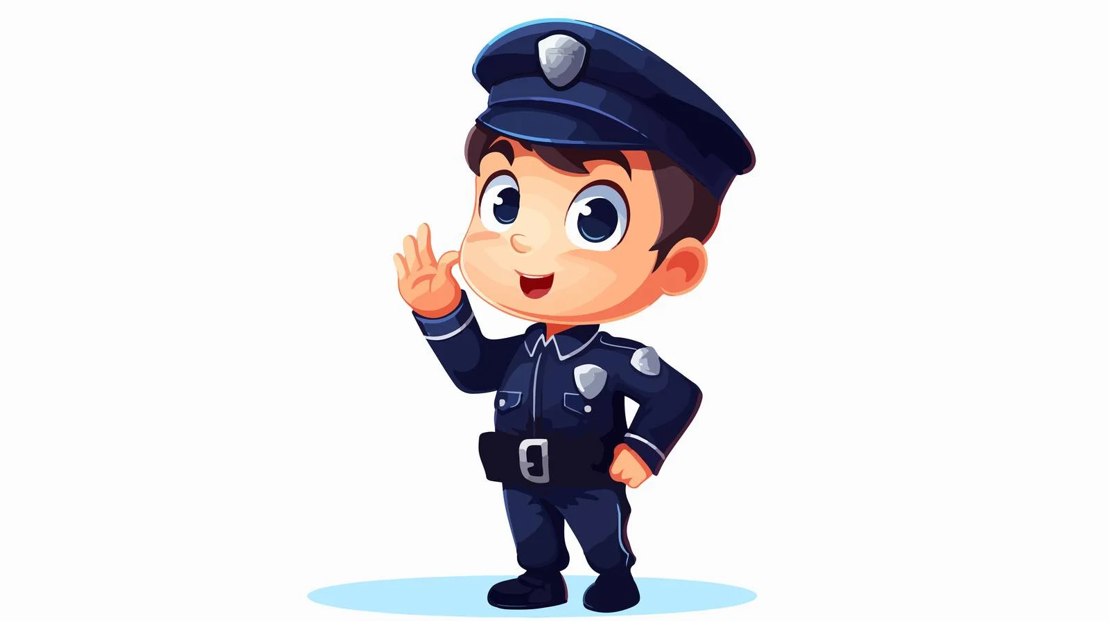 Joyful Child Police Officer — free download from Dotvec