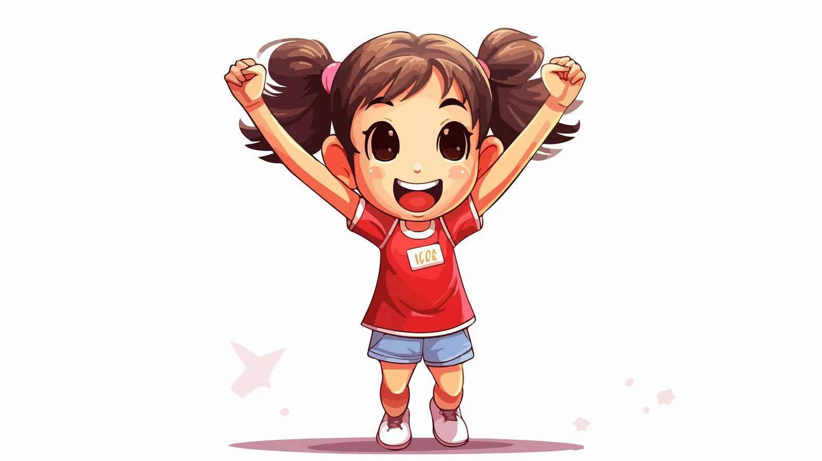 Empowering Little Girl Cartoon Vector Illustration — free download from Dotvec