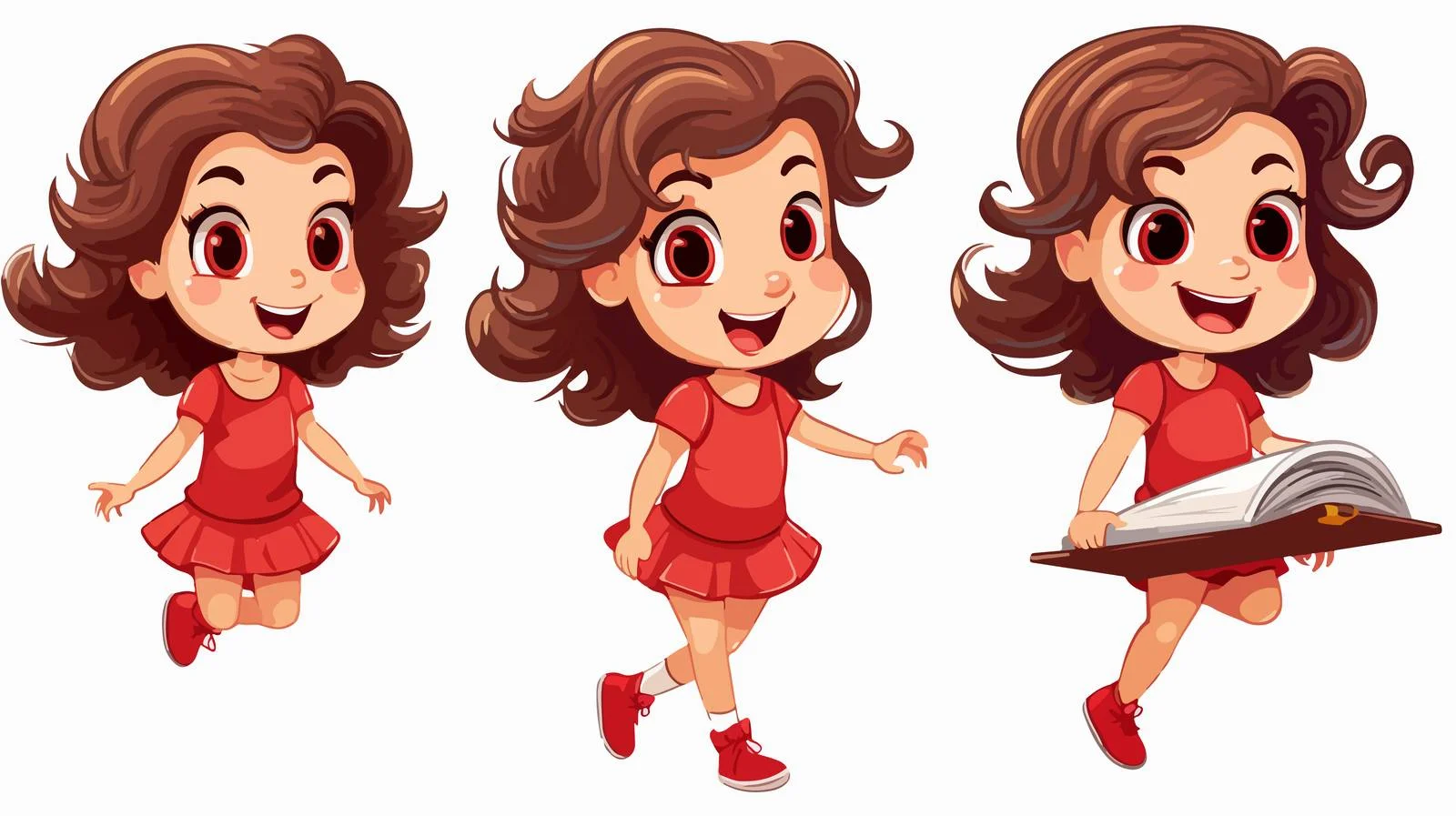 Kid Girl Notebook Template Cartoon — free download from Dotvec