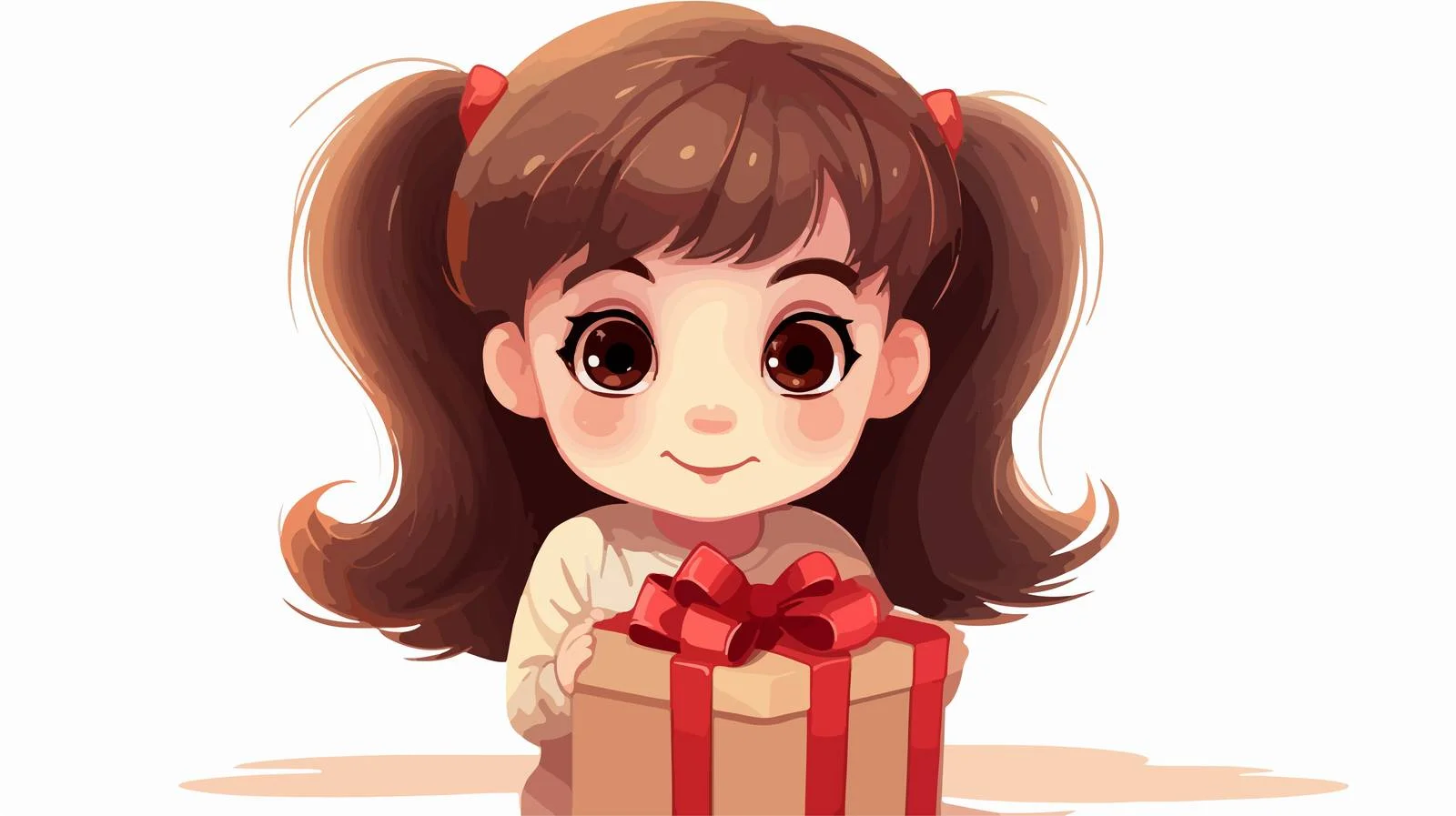 Joyful Kid Opening Birthday Gift — free download from Dotvec