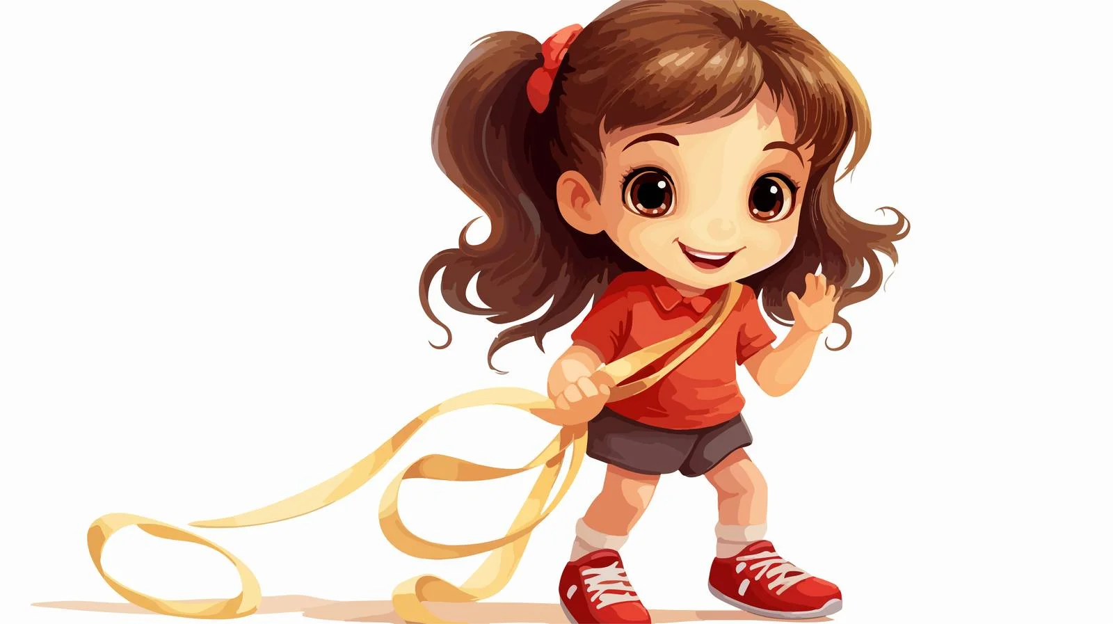 Adorable Kid Tying Shoelace Cartoon — free download from Dotvec