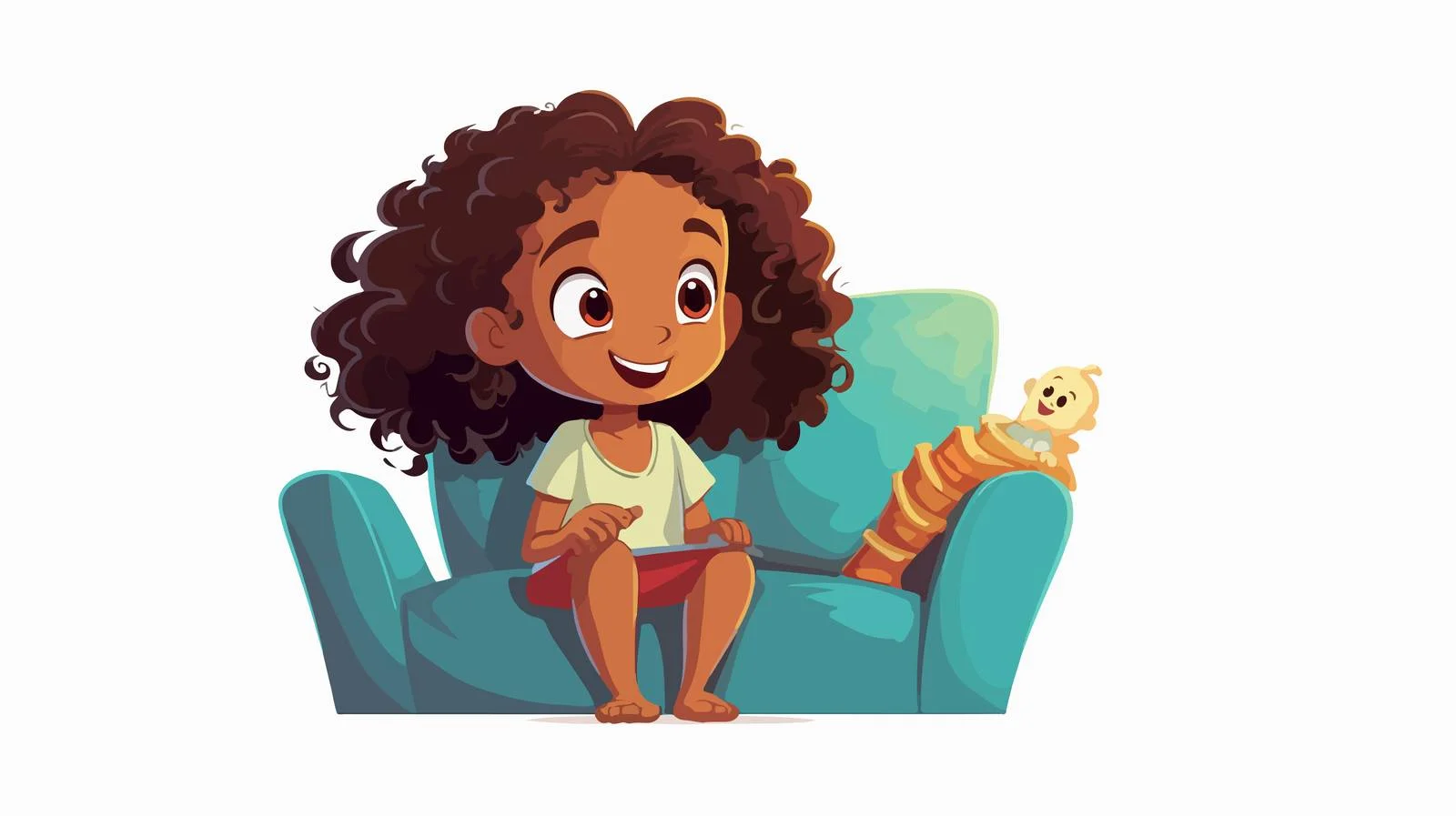 Child Enjoying Cartoon Movie — free download from Dotvec