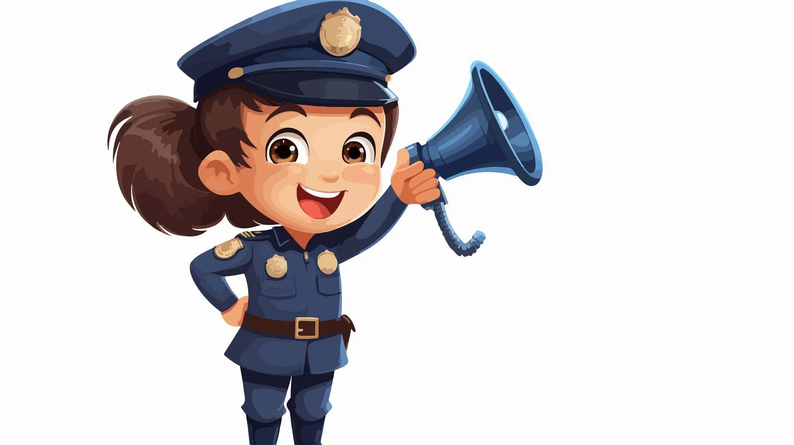 Cheerful Child in Police Attire — free download from Dotvec