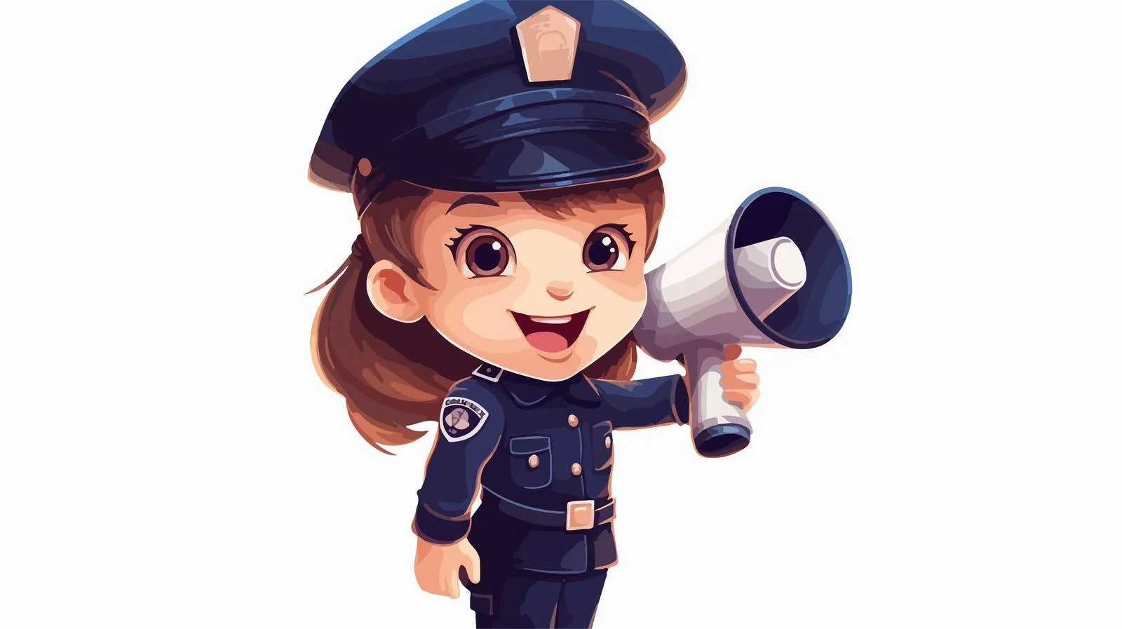 Joyful Child in Police Attire — free download from Dotvec