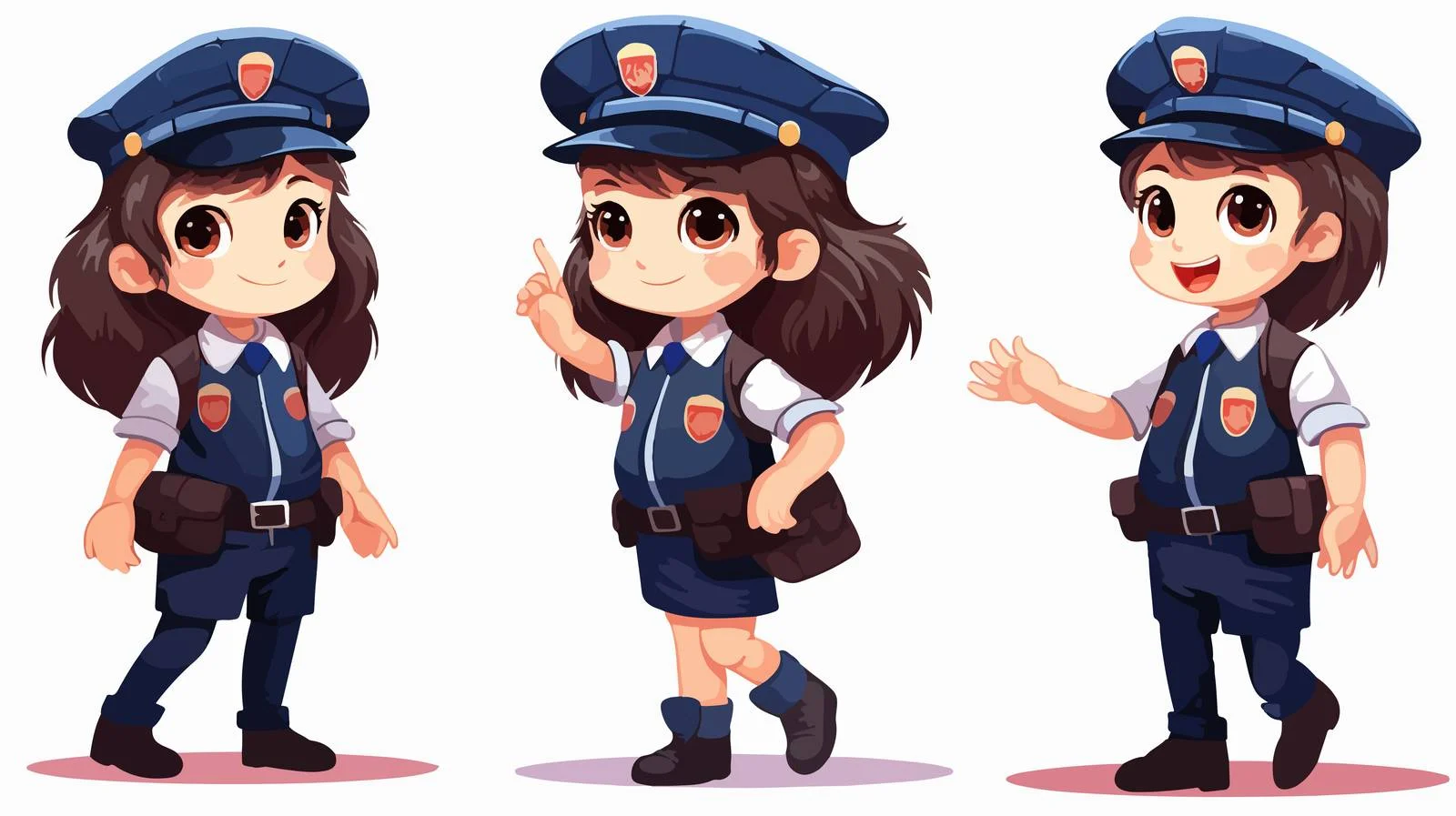 Adorable Child Police Officer Costume Photo — free download from Dotvec