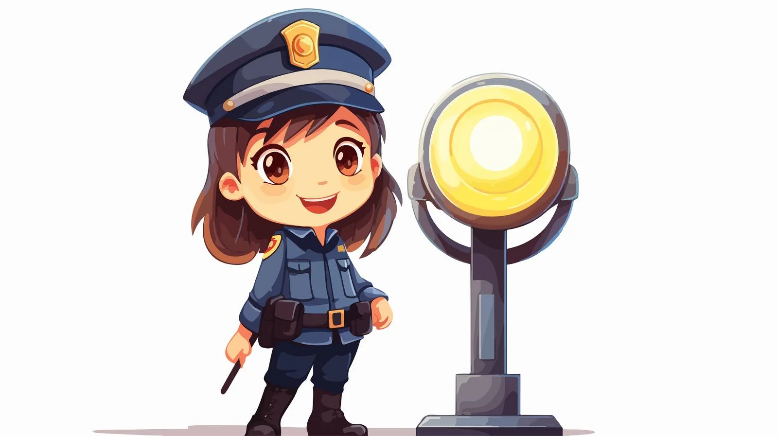 Joyful Kid in Police Uniform — free download from Dotvec
