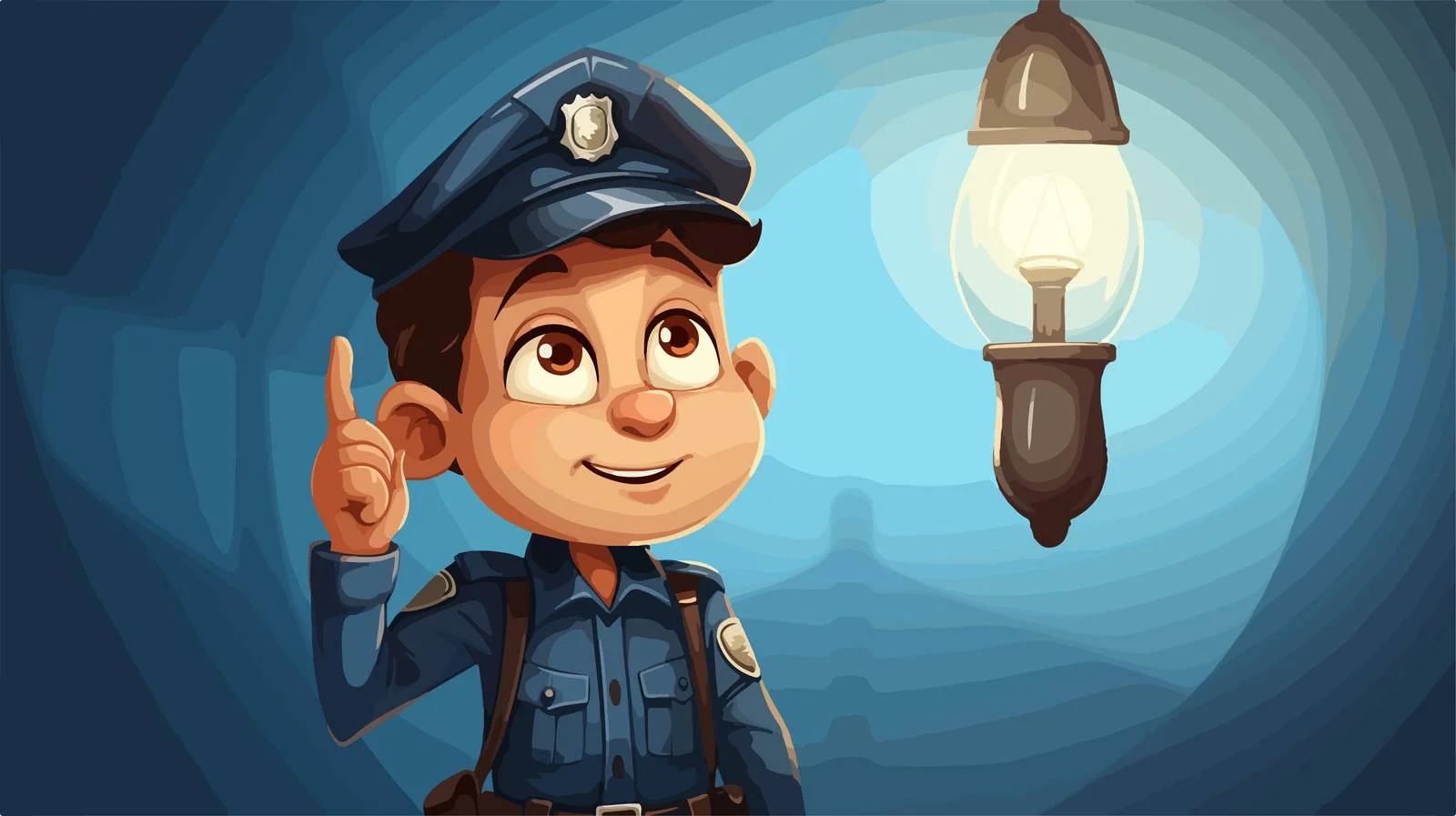 Cheerful Child in Police Attire – free uniformed image from Dotvec