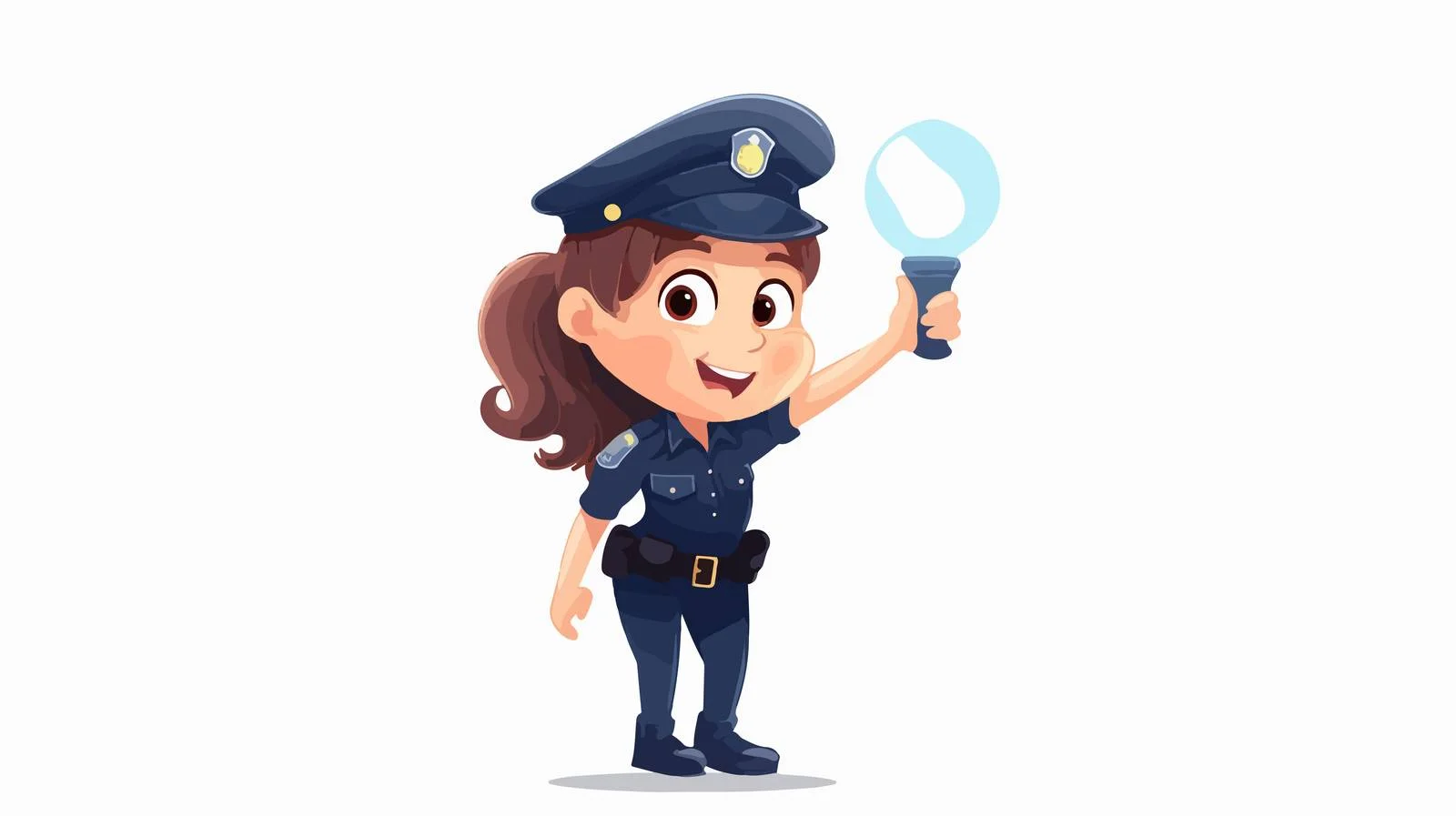 Cheerful Child in Police Attire — free download from Dotvec