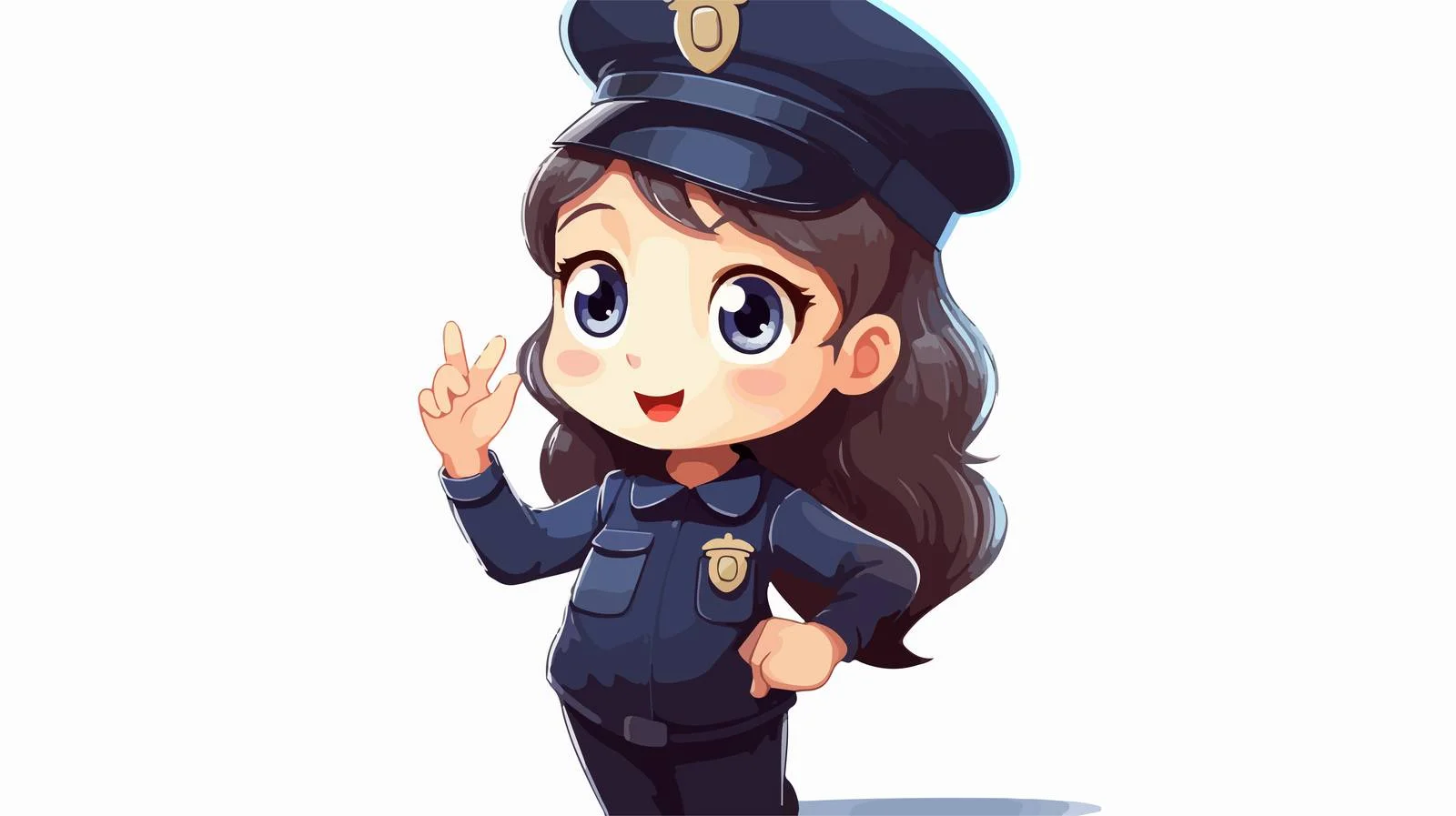 Adorable Kid in Police Uniform — free download from Dotvec