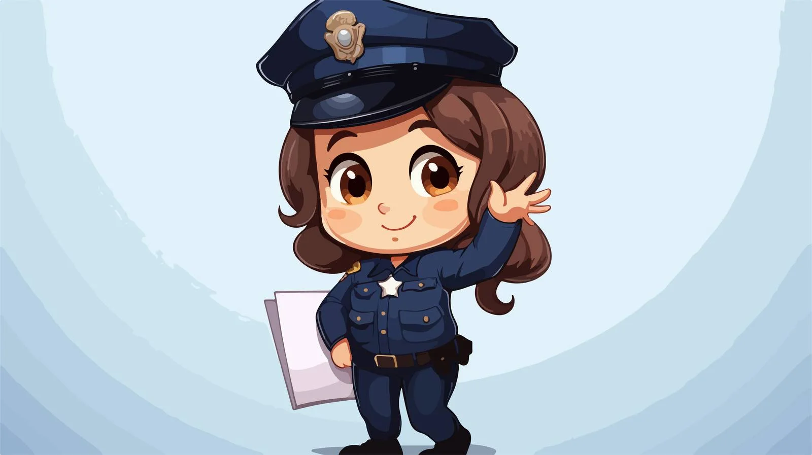 Adorable Kid in Police Uniform — free download from Dotvec