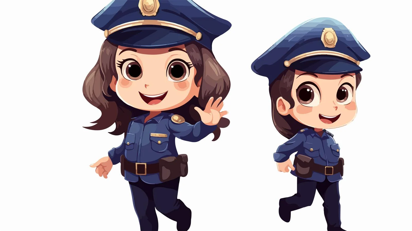 Smiling Kid in Police Uniform — free download from Dotvec