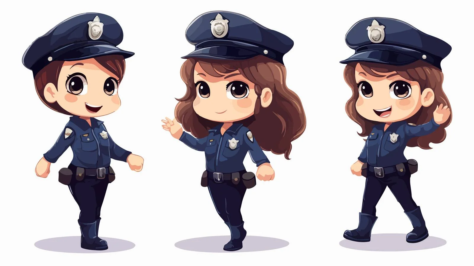 Joyful Kid in Police Uniform — free download from Dotvec