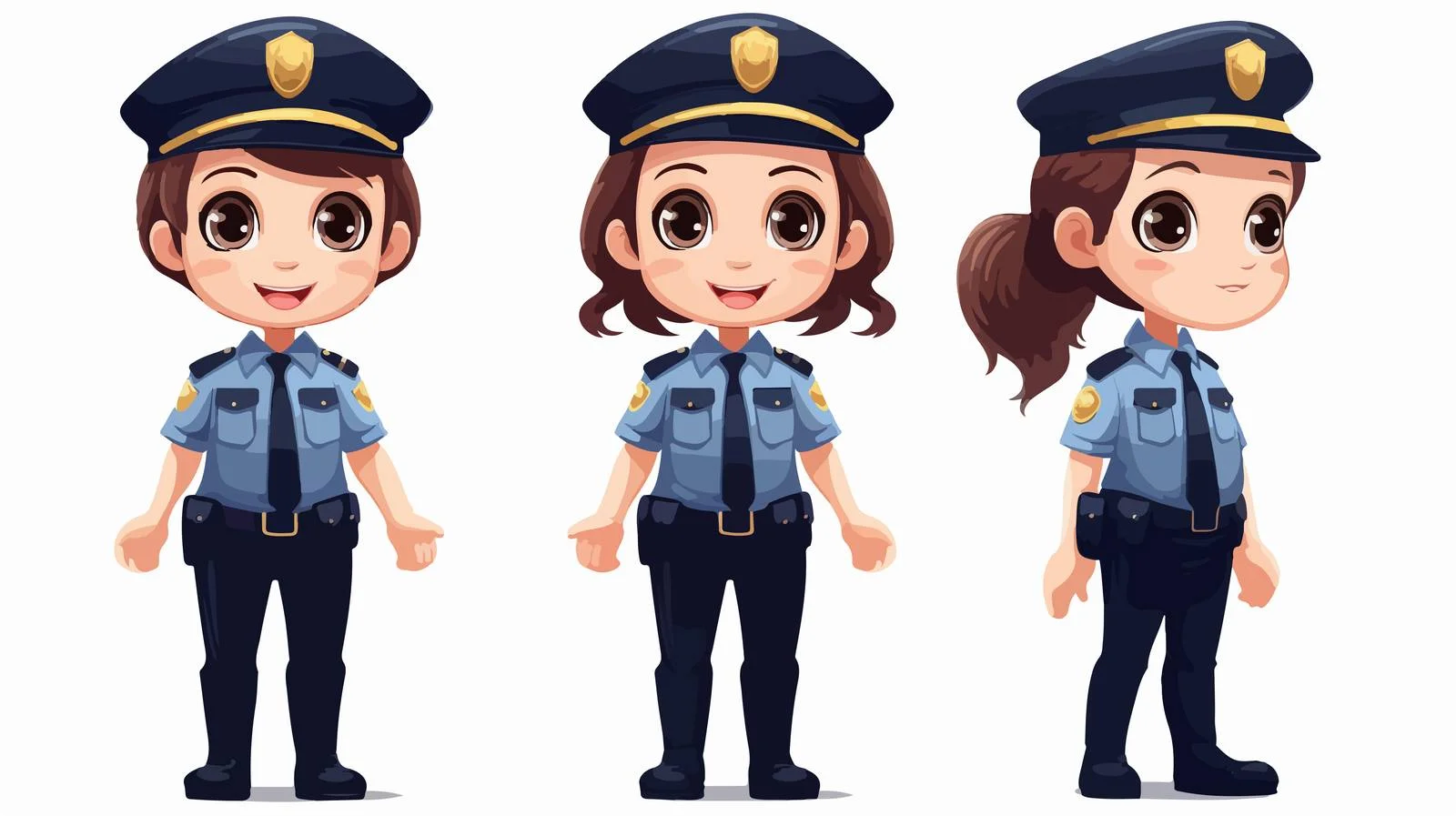 Joyful Child in Police Uniform — free download from Dotvec