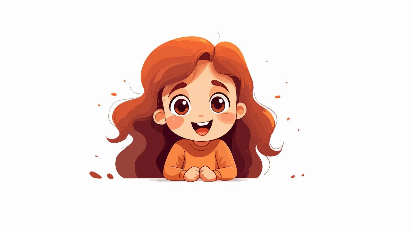 Adorable Kid Girl with Cartoon Logo — free download from Dotvec