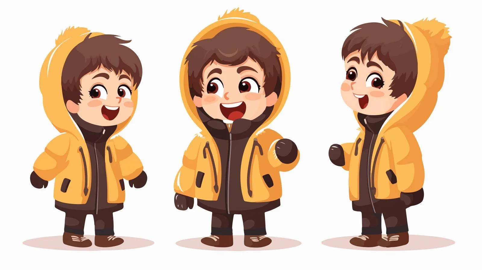 Cheerful kid enjoying winter playtime — free download from Dotvec