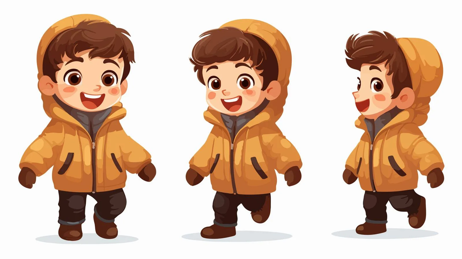 Cheerful Child Winter Jacket Playtime — free download from Dotvec