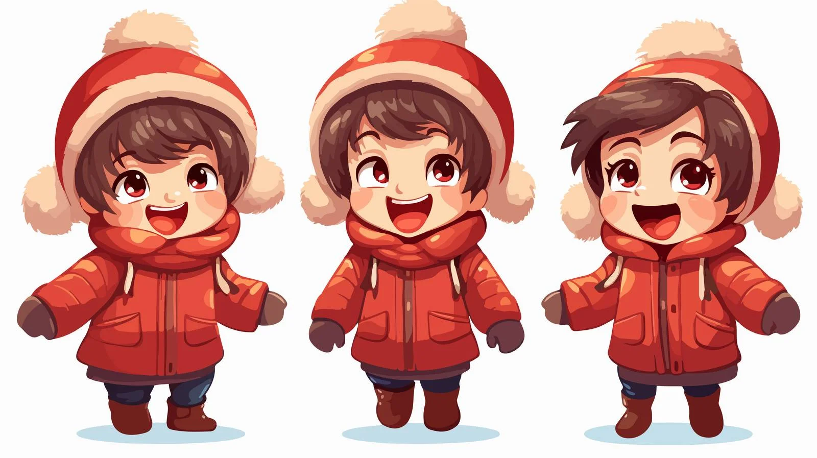 Joyful Child in Winter Playing Outdoors — free download from Dotvec