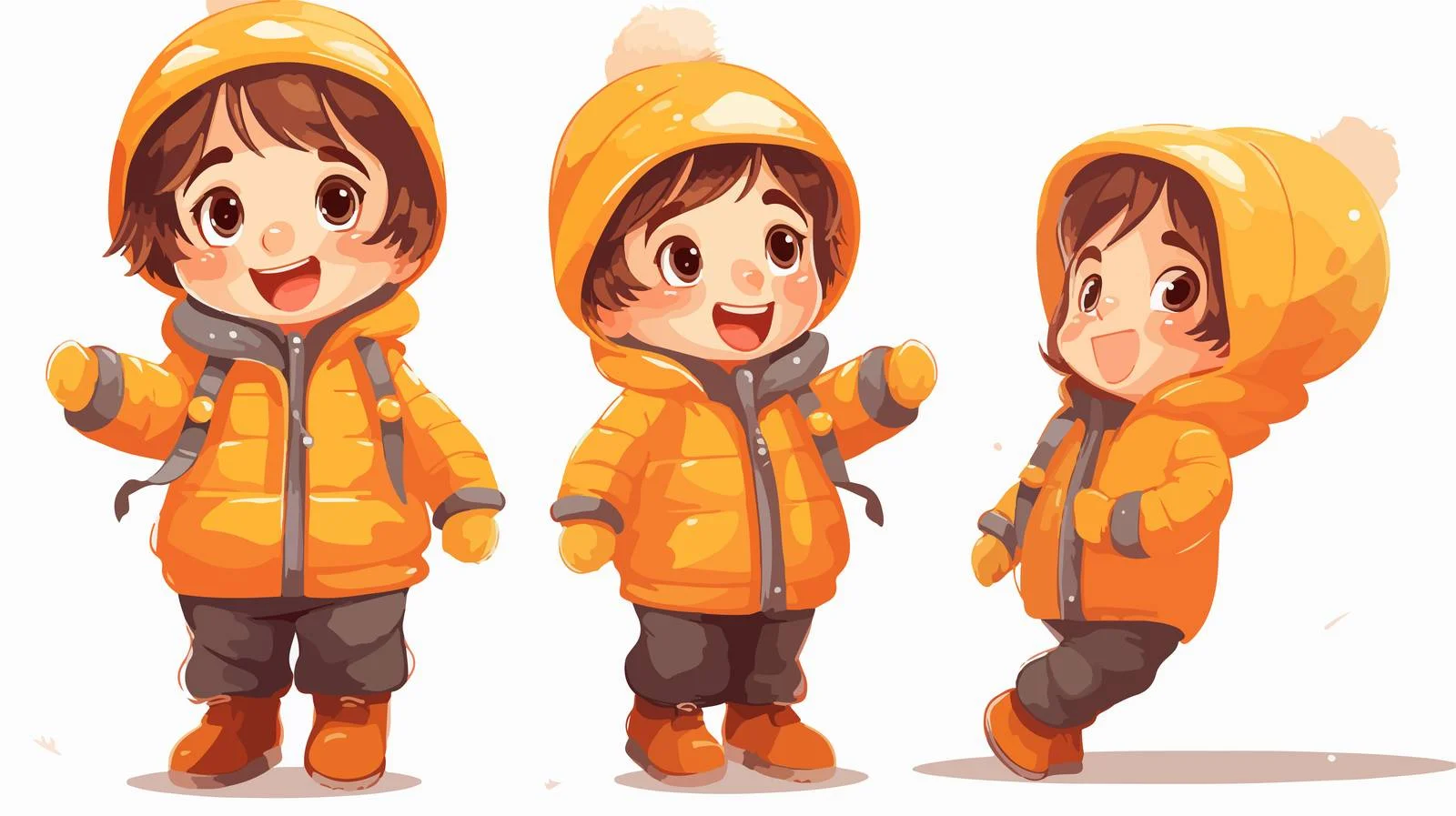 Cheerful Child in Winter Wear — free download from Dotvec