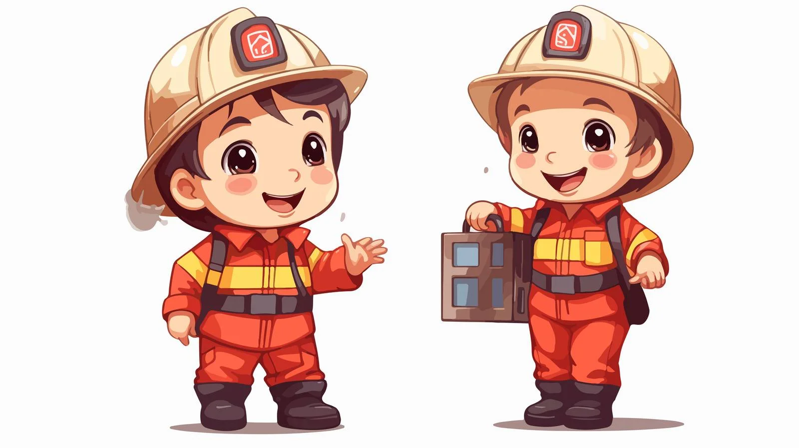 Adorable Child in Firefighter Uniform — free download from Dotvec