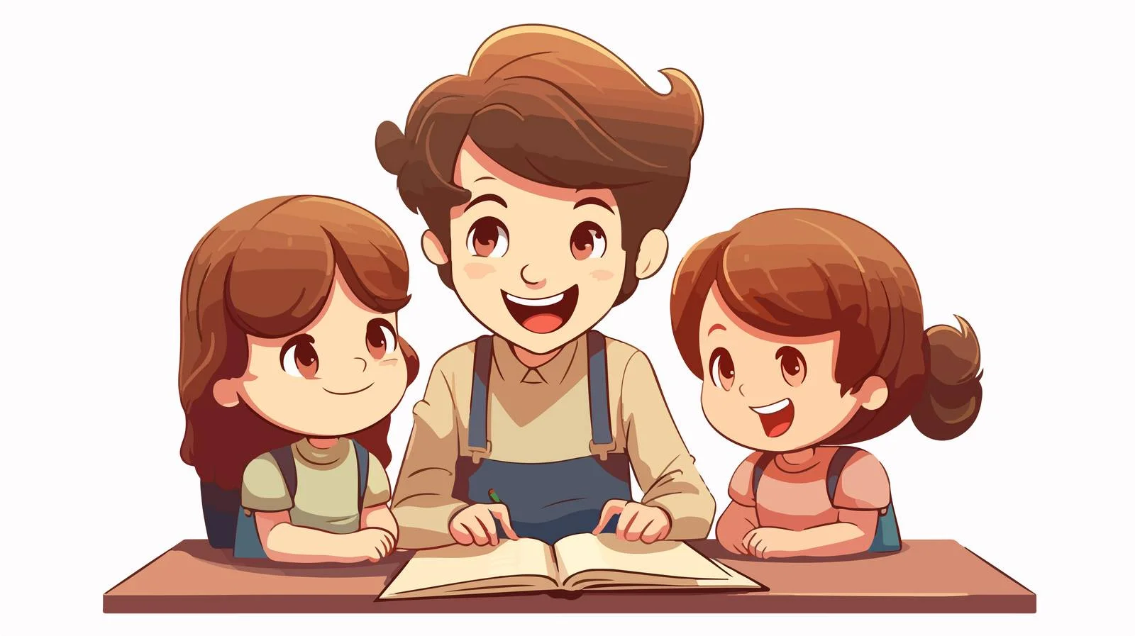 Joyful Kids Learn and Draw Together — free download from Dotvec