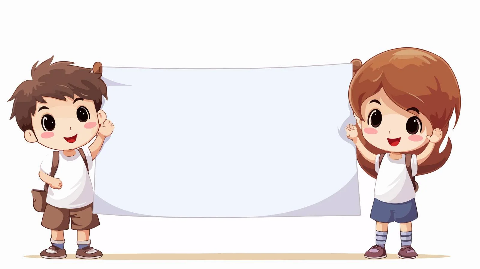 Joyful Kids Banner Holding Together — free download from Dotvec