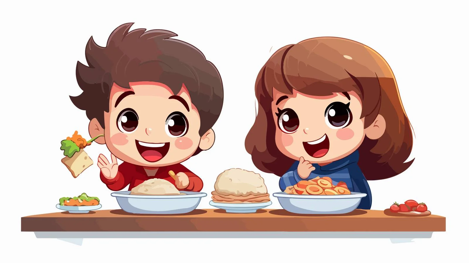 Kids Having Lunch Together — free download from Dotvec