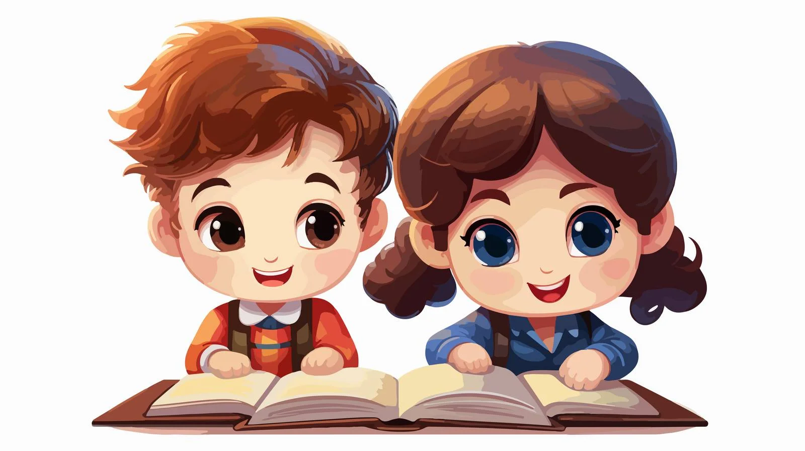 Adorable Kids Studying Together — free download from Dotvec