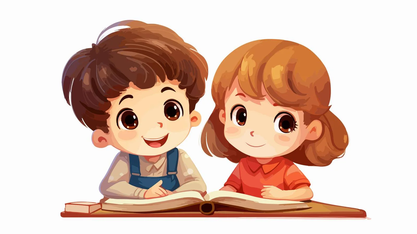 Happy Kids Studying Together — free download from Dotvec