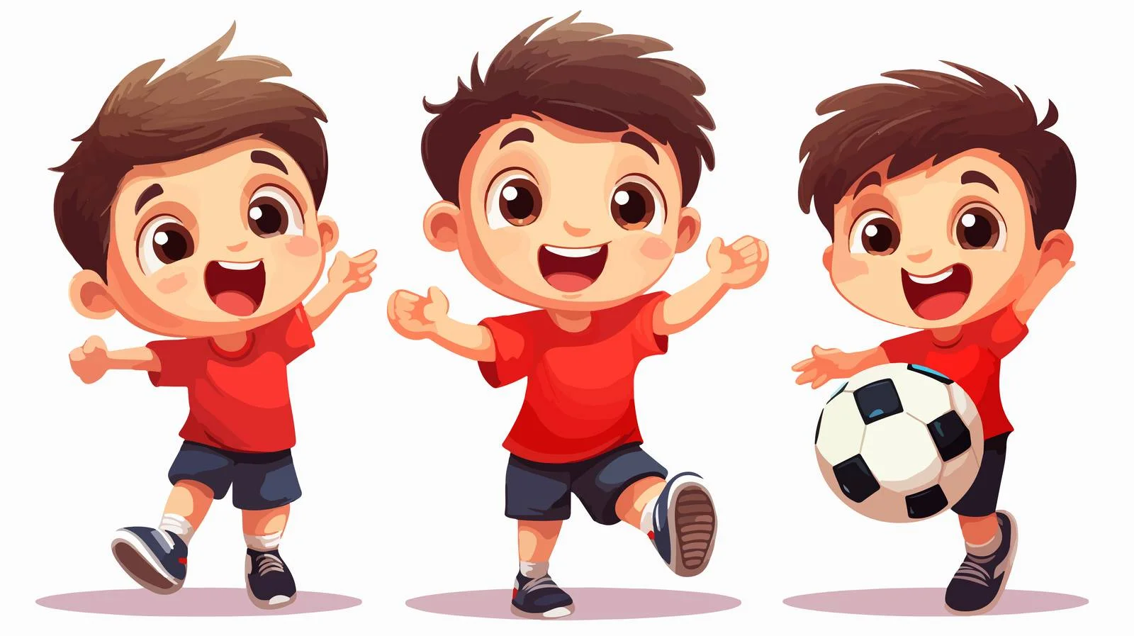 Joyful Kids Celebrating Football Victory — free download from Dotvec