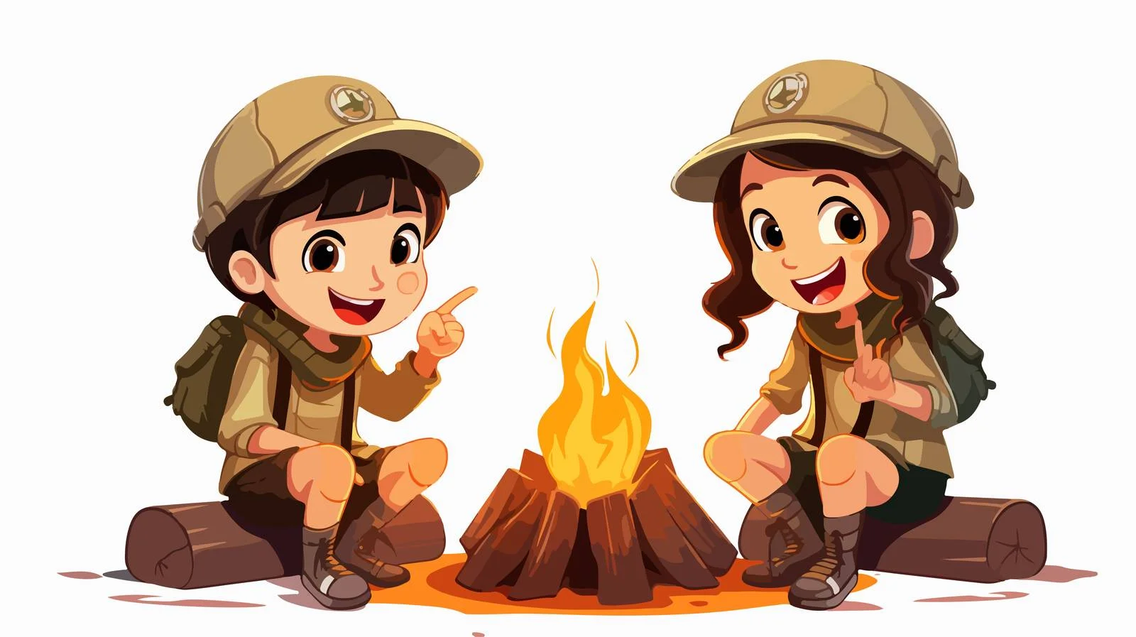 Scout Kids Singing by Campfire — free download from Dotvec