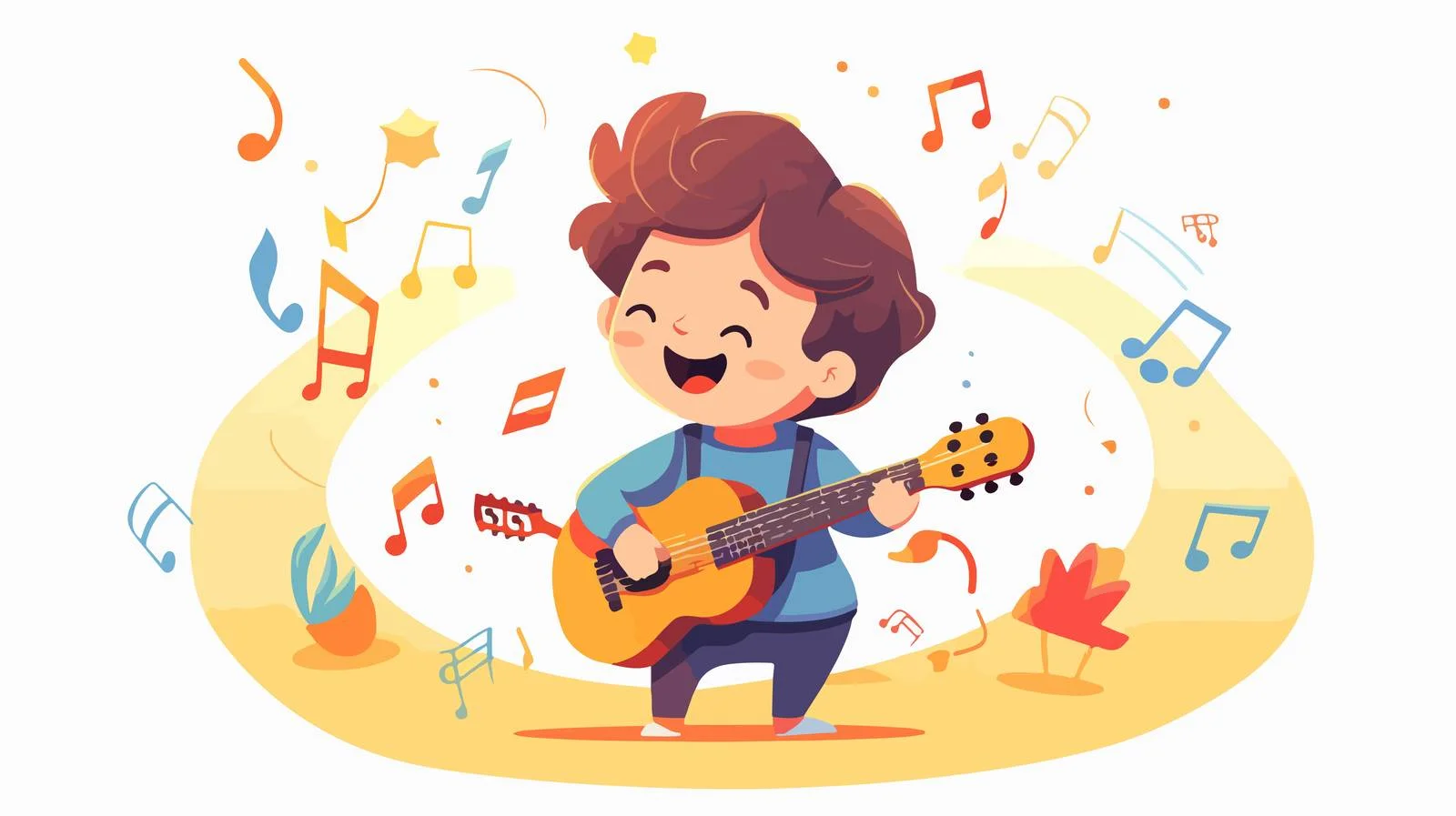 Joyful Singing Hobby Illustration — free download from Dotvec