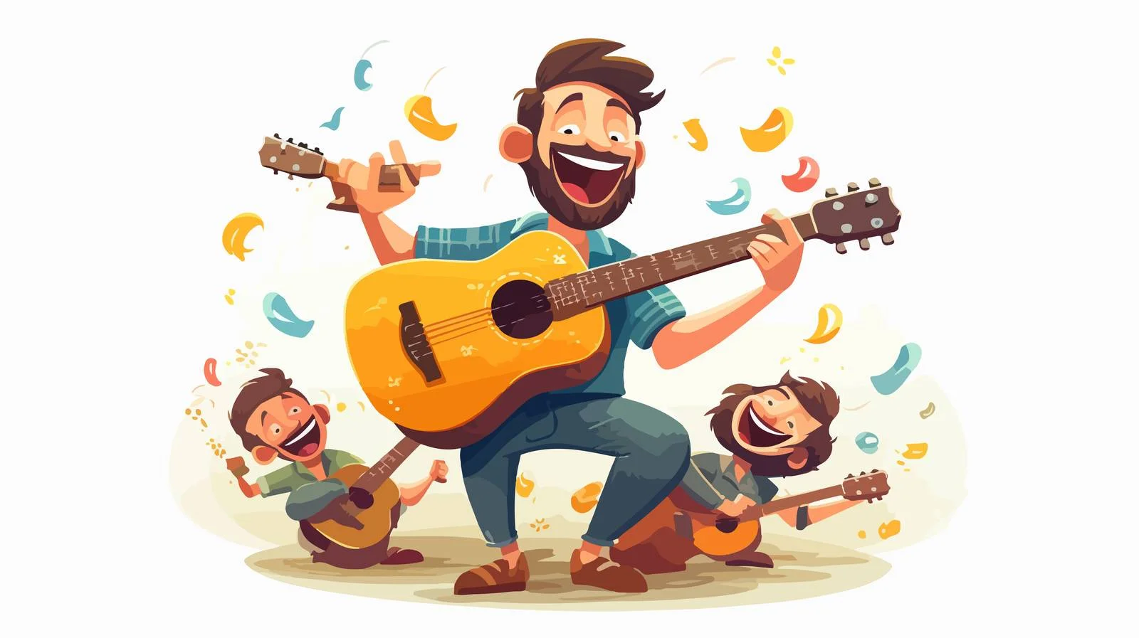 Joyful Music Hobby Vector Illustration — free download from Dotvec