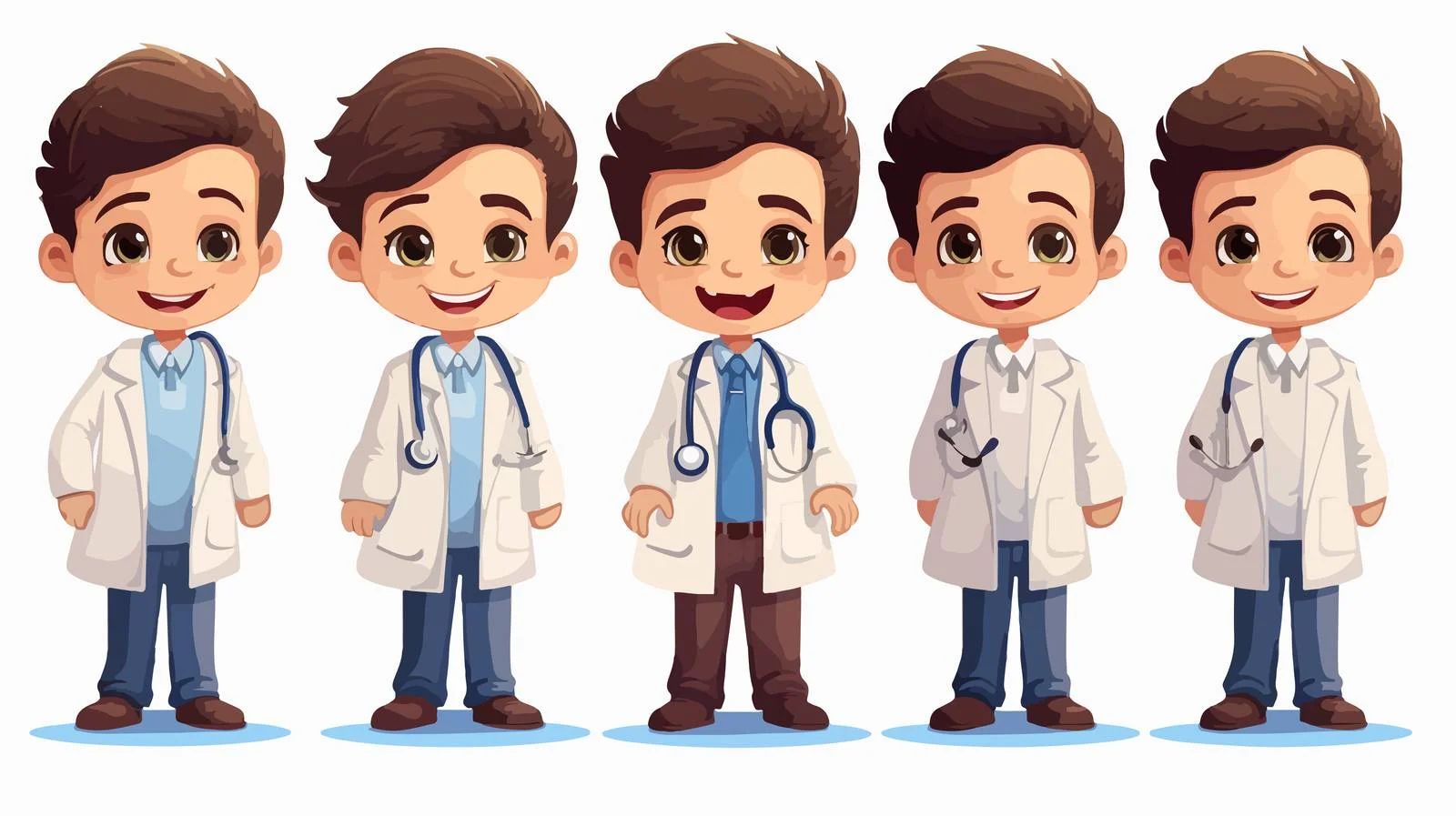 Pediatrician Treating Child Cartoon Vector Illustration — free download from Dotvec