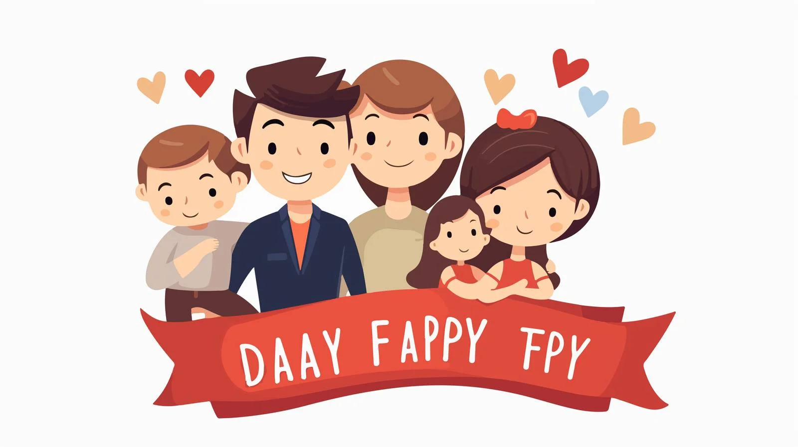 Happy Family Day Greeting Card Vector — free download from Dotvec