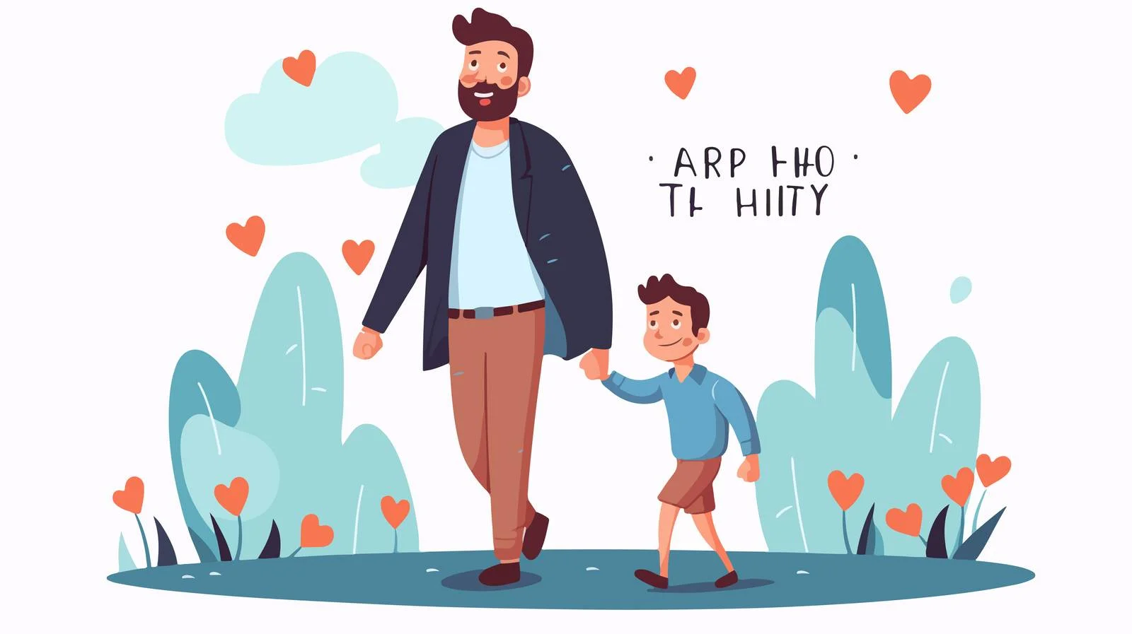 Father's Day Greeting Card Illustration — free download from Dotvec