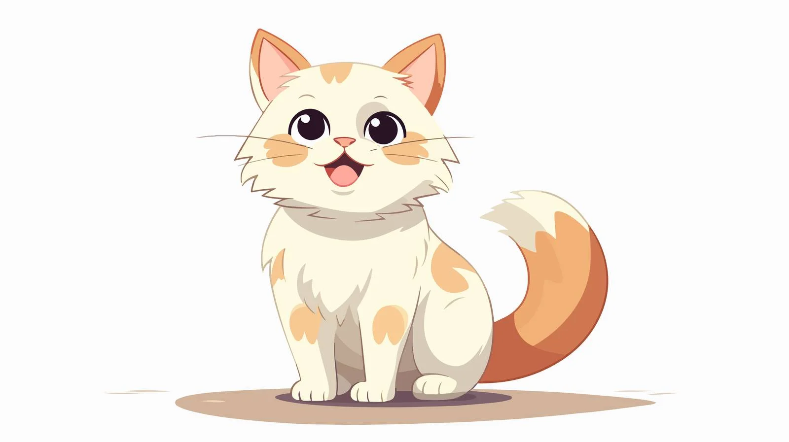 Cheerful Cartoon Cat Vector Illustration — free download from Dotvec