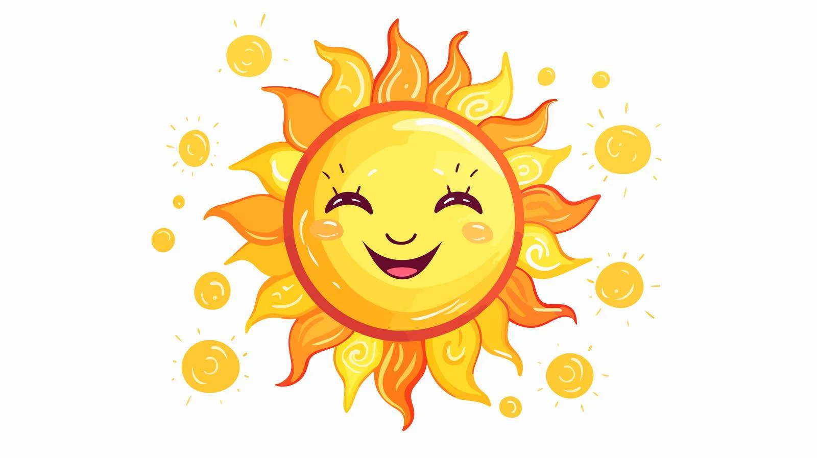 Cheerful Cartoon Sun Vector Illustration — free download from Dotvec