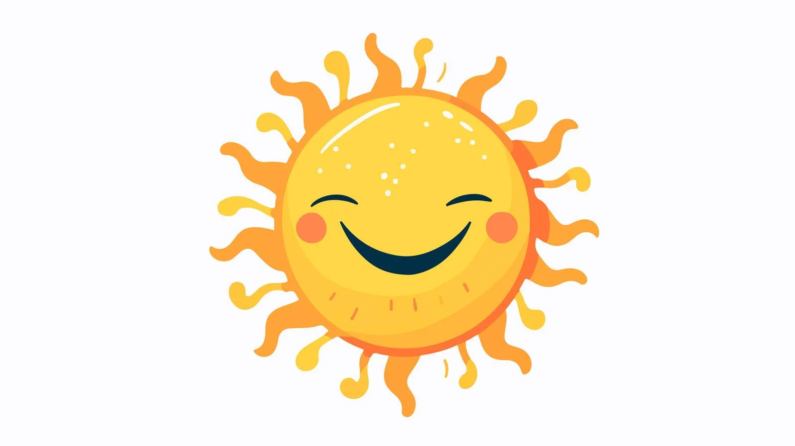 Cheerful Cartoon Sun Vector Illustration — free download from Dotvec