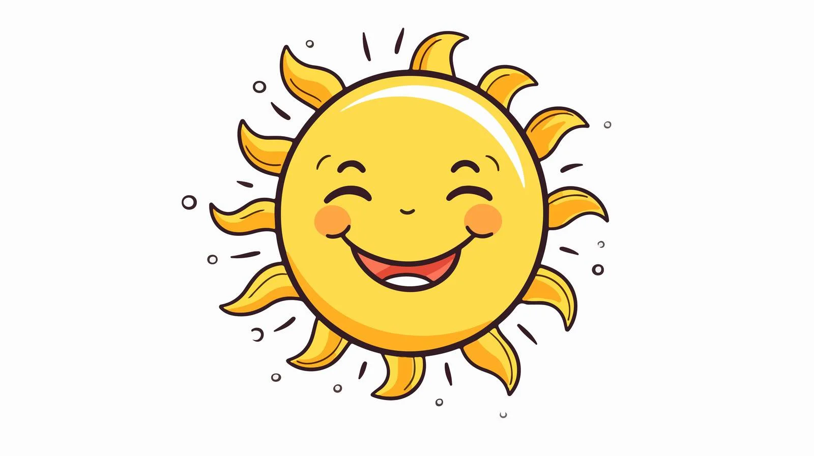 Cheerful Cartoon Sun Vector Illustration — free download from Dotvec