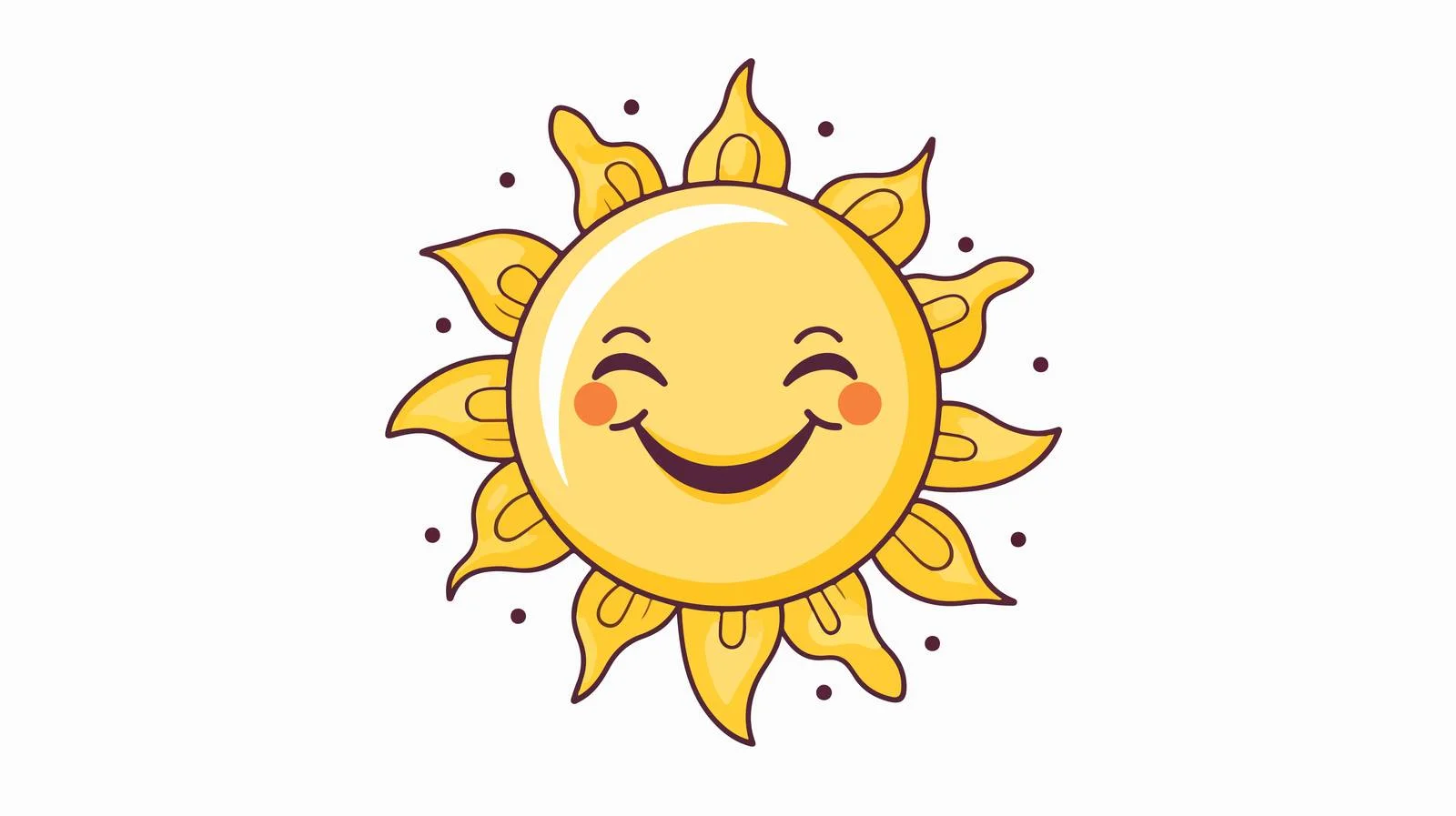 Cheerful Retro Cartoon Sun Vector Illustration — free download from Dotvec