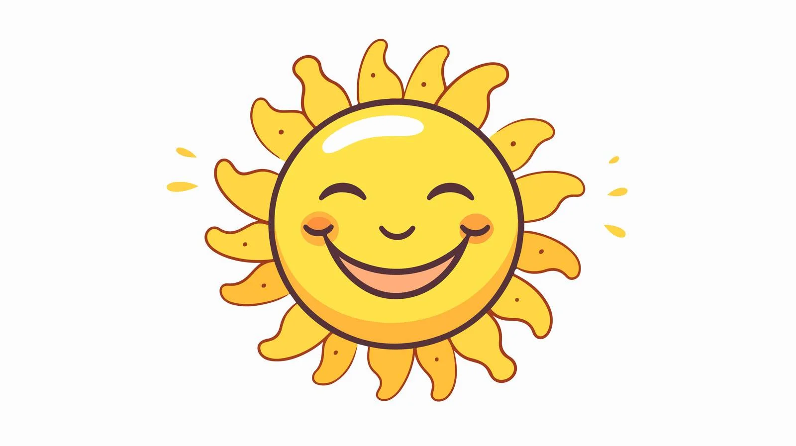 Cheerful Retro Sun Vector Illustration — free download from Dotvec