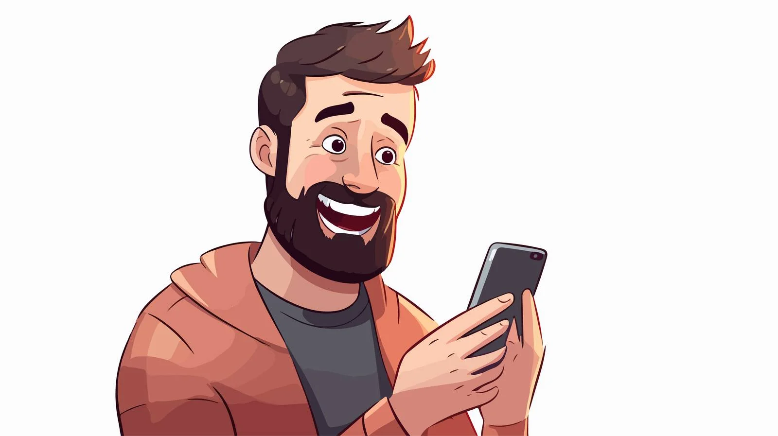 Stylish Man Using Phone Cartoon Vector — free download from Dotvec